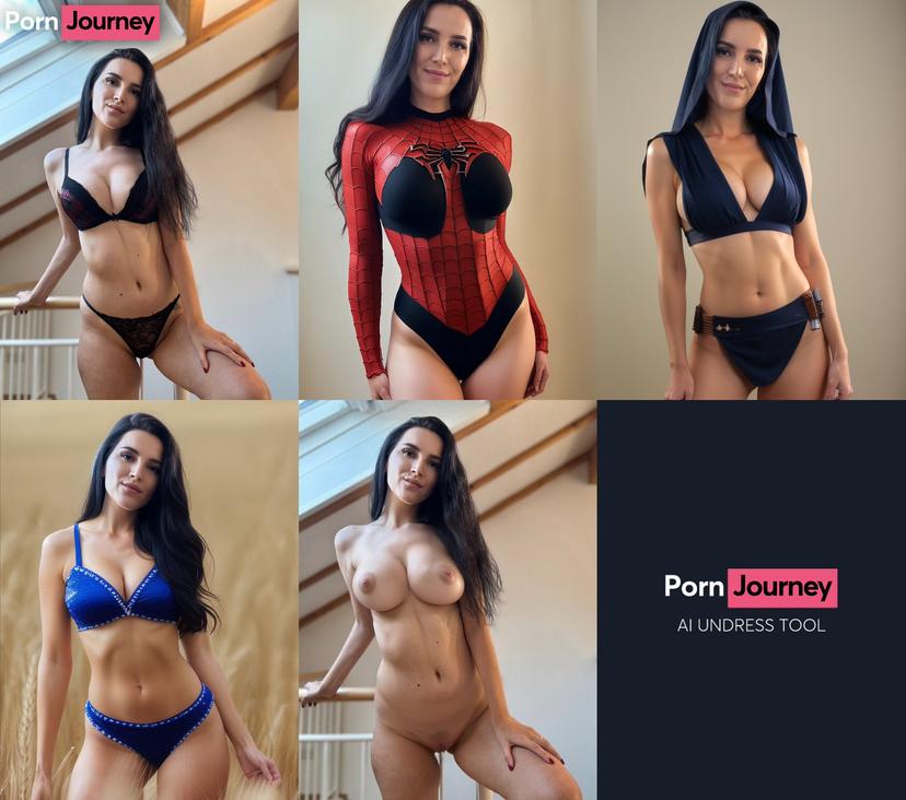 The famous German OnlyFans model used PornJourney to undress and change her clothes!